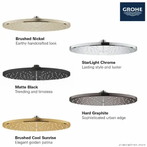 Grohe Chrome RainShower Shower Head with 12 Settings - Model 26569000