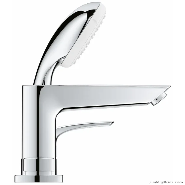 Grohe Chrome Roman Tub Faucet with Hand Shower 4-Hole Trim 25245003