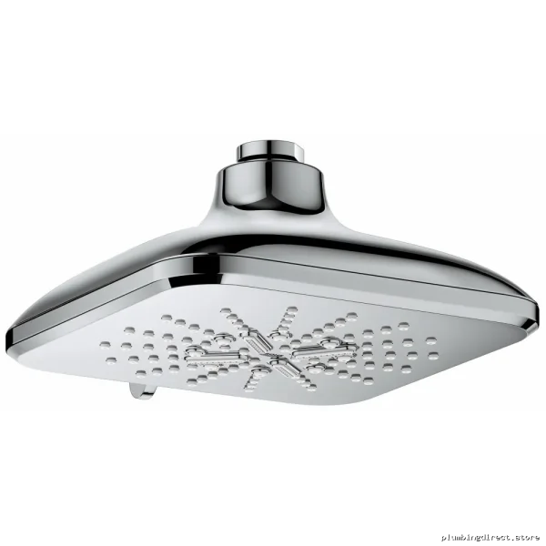 Grohe Chrome SmartActive 6.5 Inch 3-Spray Square Rain Shower Head - Image 3