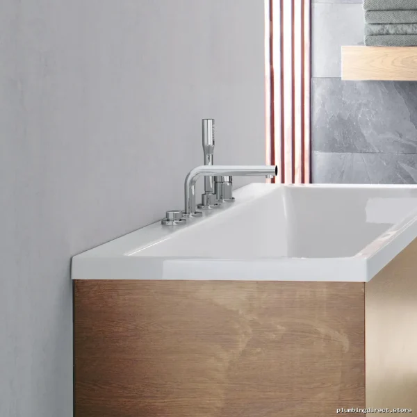 Grohe Concetto 4-Hole Tub Filler Trim with Handheld Shower - Modern Chrome - Image 2
