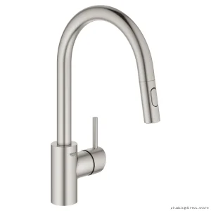 Grohe Concetto Kitchen Faucet with Pull-Down Spray - SuperSteel Finish Model 32665DC3