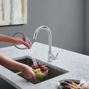 Grohe Concetto Kitchen Faucet with Pull-Down Spray Chrome Finish
