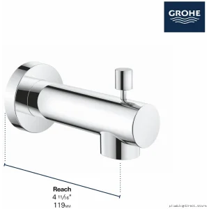 Grohe Concetto Tub Spout with Diverter - Elegant Brushed Nickel Shower Faucet