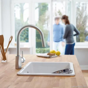 Grohe Concetto SuperSteel Prep Faucet with Easy-Pull Spray Head 31479DC1
