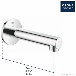 Grohe Concetto Tub Spout – Brushed Cool Sunrise Finish (Model 13274GN1) Modern Design