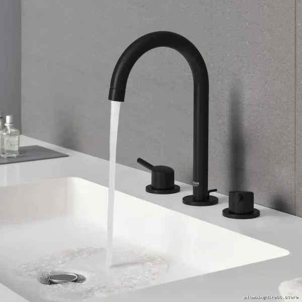 Grohe Concetto Widespread Bathroom Faucet in Matte Black Finish with Modern Design 20217243A - Image 2