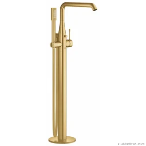 Essence Free-Standing Tub Filler with Hand Shower Included - Brushed Finish Cool Sunrise Model Grohe