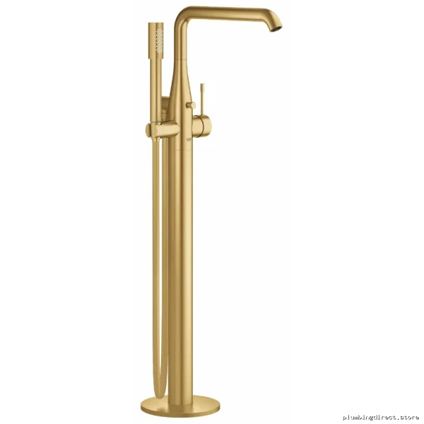 Essence Free-Standing Tub Filler with Hand Shower Included - Brushed Finish Cool Sunrise Model Grohe