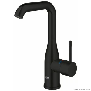 Sleek Grohe Essence Matte Black Bathroom Faucet