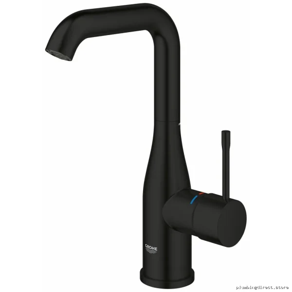 Sleek Grohe Essence Matte Black Bathroom Faucet