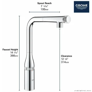 Essence SmartControl Kitchen Faucet w/ Pullout Spray - Grohe Chrome 31616000
