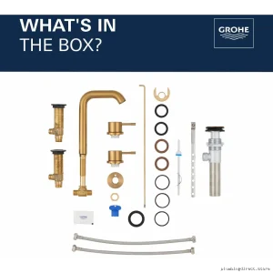 Grohe Essence Widespread Bathroom Faucet - Brushed Cool Sunrise Finish