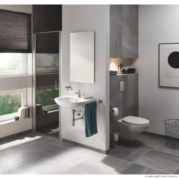 Grohe Essentials 18 Modern Double Towel Bar - Chrome Finish for Bathrooms - Image 3