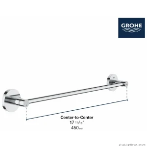 Grohe Essentials 18 Towel Bar Model 40688001 Chrome Finish