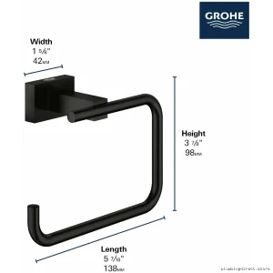 Grohe Essentials Cube Chrome Toilet Paper Holder