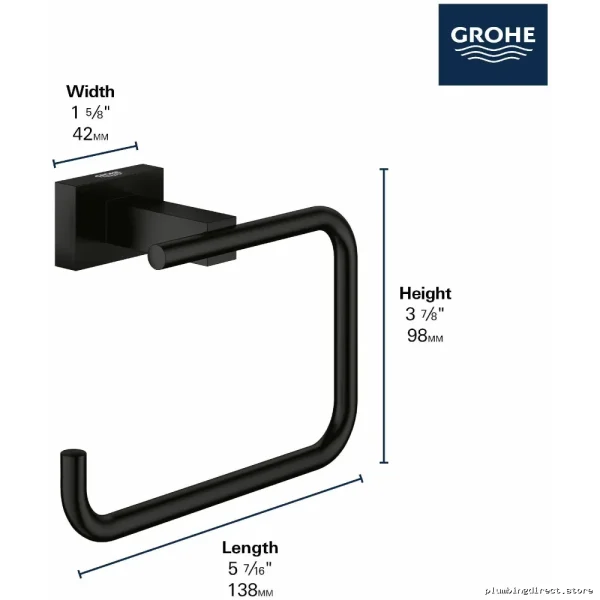 Grohe Essentials Cube Chrome Toilet Paper Holder