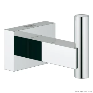 Grohe Essentials Cube Robe Hook - Chrome Bathroom Storage Hook