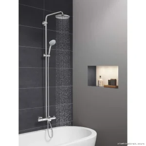 Grohe Euphoria Chrome Shower System - Modern Luxury Bath