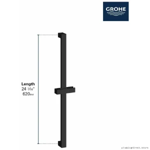 Grohe Euphoria Cube+ 24" Brushed Nickel Shower Slide Bar 27892EN0