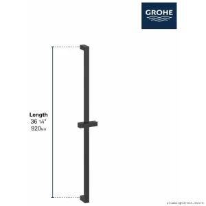 Grohe Euphoria Cube 36 Brushed Cool Sunrise Shower Slide Bar 27841GN0