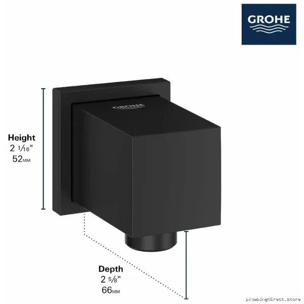 Grohe Euphoria Matte Black Supply Elbow 266342430 - High-Pressure Shower Connector - Image 2