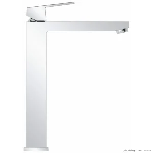 Grohe Eurocube Chrome Bathroom Sink Faucet - Single Hole Vessel Design