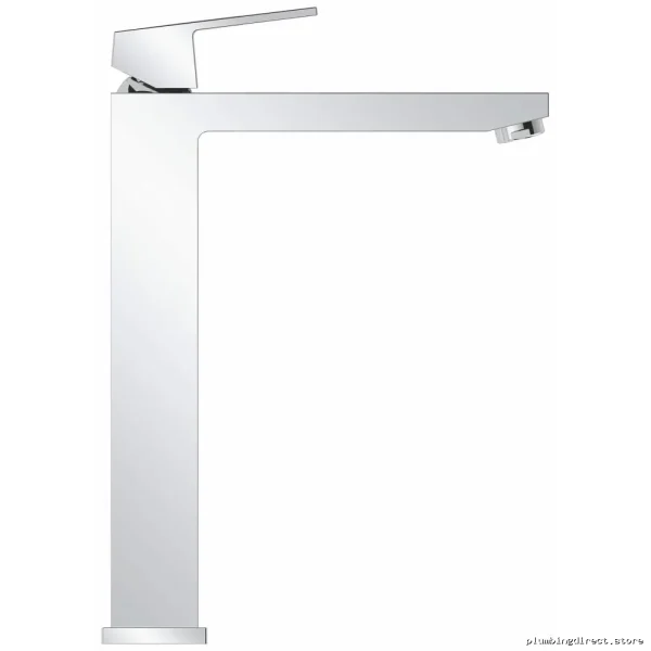 Grohe Eurocube Chrome Bathroom Sink Faucet - Single Hole Vessel Design