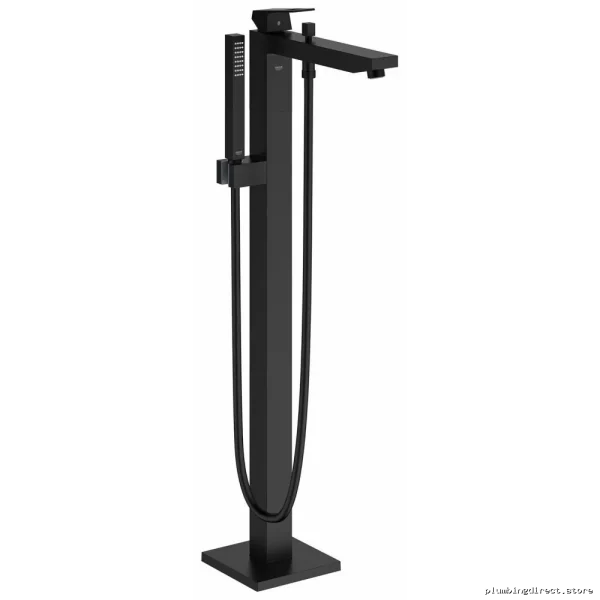 Grohe Freestanding Tub Faucet Trim Eurocube with Hand Shower Included - Matte Black 236722431 - Image 3