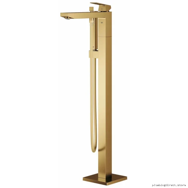 Eurocube Freestanding Tub Faucet Trim w/ Hand Shower - BRUSHED COOL SUNRISE 23672GN1 Grohe