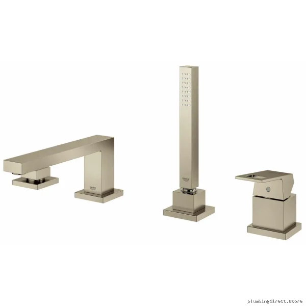 Grohe Eurocube 4-Hole Roman Tub Fill & Hand Shower Trim in Brushed Nickel - Image 2