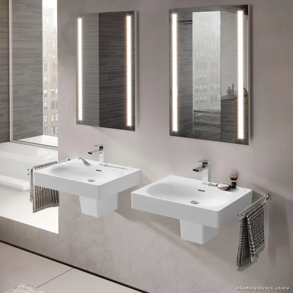 Grohe Eurocube Wall Mount Sink Shroud - Alpine White Finish - Image 2
