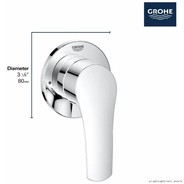 Eurosmart Grohe High-Performance 2-Way Chrome Shower Diverter Trim - Image 3