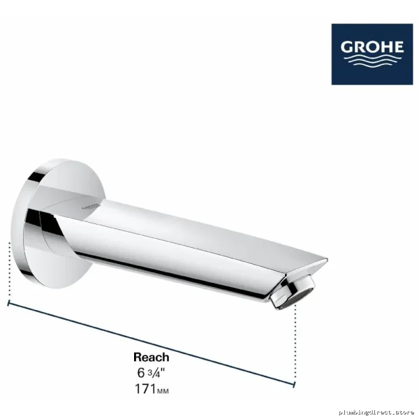 Grohe Chrome Eurosmart Tub Spout - Modern Bathroom Faucet 13354003