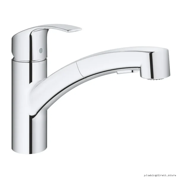Grohe Eurosmart Chrome Pullout Spray Kitchen Faucet - Modern & Durable Design - Image 2