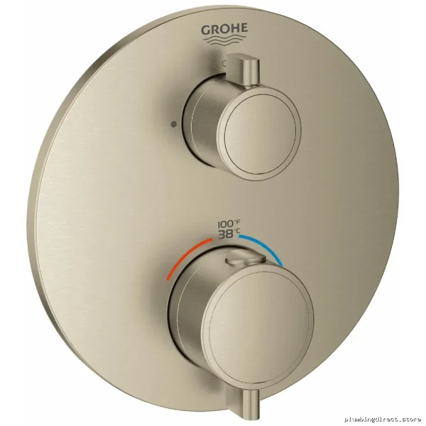 Geotherm Grohe Thermostatic Valve Trim - Durable Brushed Nickel 24107EN0 - Image 2