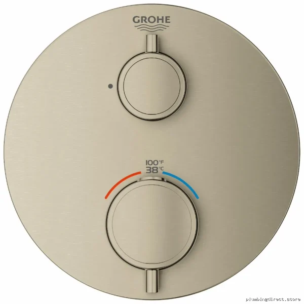 Geotherm Grohe Thermostatic Valve Trim - Durable Brushed Nickel 24107EN0 - Image 4