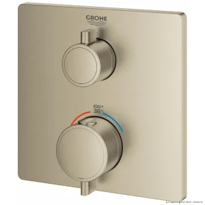 Grohe Geotherm Thermostatic Valve Trim Brushed Nickel 24110EN0 - High-Quality Faucet Trim