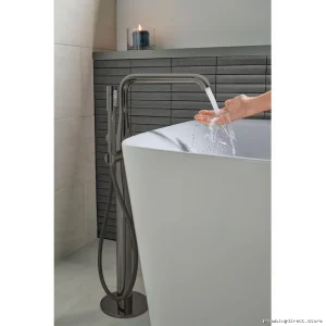 Grohe Graphite Freestanding Tub Faucet with Hand Shower 23491A0A