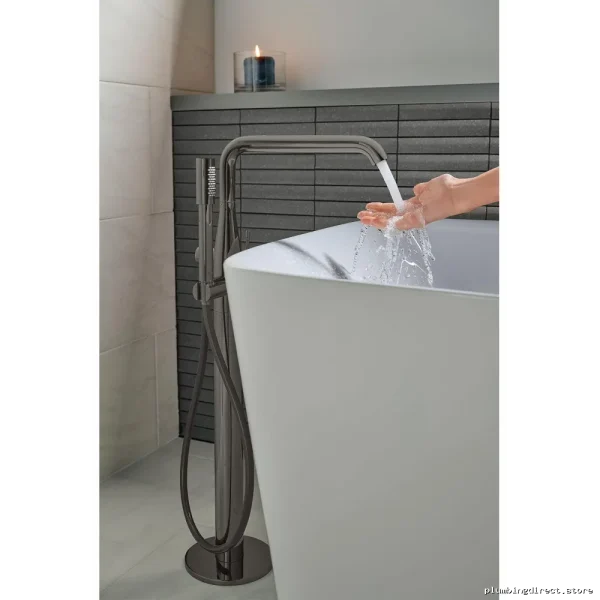 Grohe Graphite Freestanding Tub Faucet with Hand Shower 23491A0A