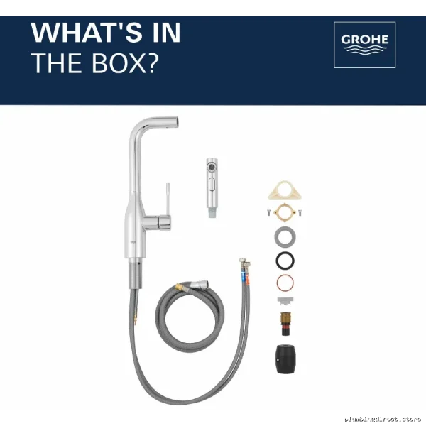 Grohe Pull-Out Spray Kitchen Faucet in Graphite Finish - Durable Design