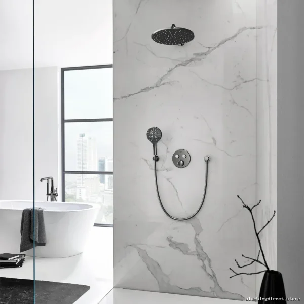 Grohe Hard Graphite Handheld Shower Head Bracket - Image 2