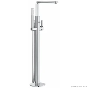 Grohe Lineare Freestanding Tub Faucet Kit with Chrome Finish and High-Pressure Hand Shower - 23792001