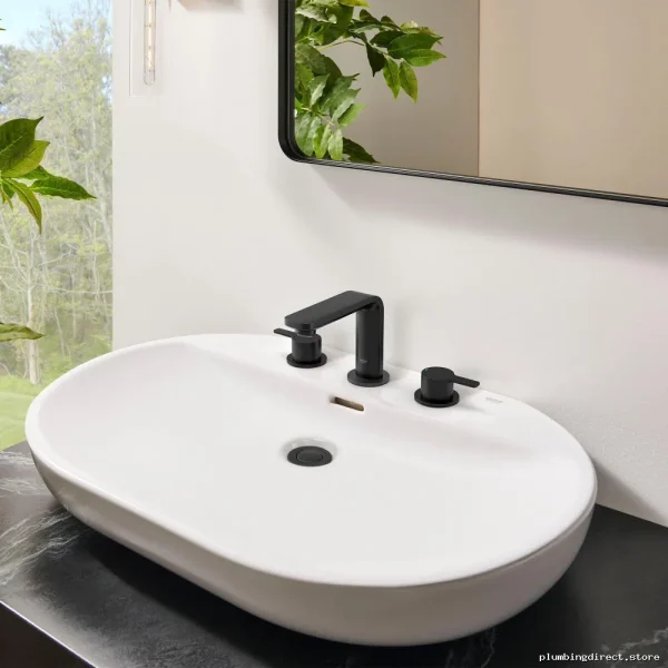 Grohe Lineare Matte Black Widespread Bathroom Faucet - Image 2