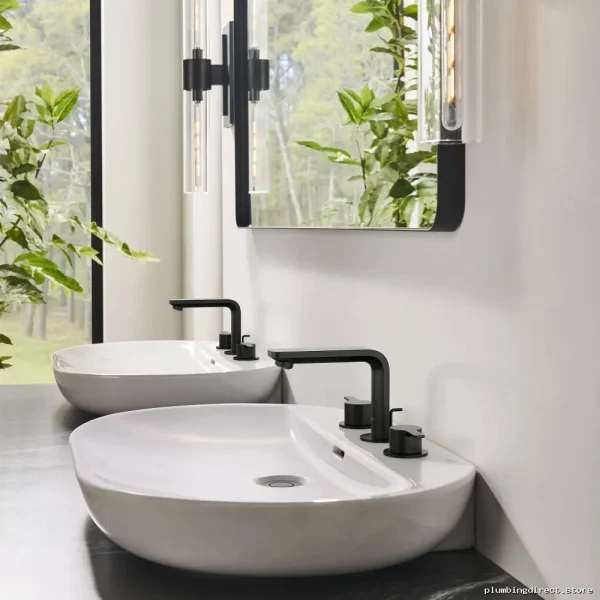 Grohe Lineare Matte Black Widespread Bathroom Faucet - Image 5