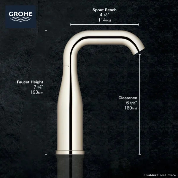 Grohe Modern Single-Hole Bath Faucet in Matte Black Finish