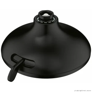 Grohe Matte Black 6.5" SmartActive 3-Function Rain Shower Head for Modern Bathrooms