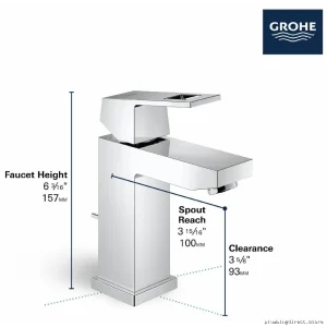 Grohe Matte Black Single Lever Bathroom Sink Faucet 23129243A