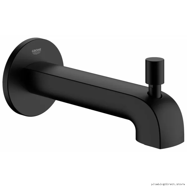 Grohe Matte Black Tub Spout with Diverter - Modern Bathroom Upgrade