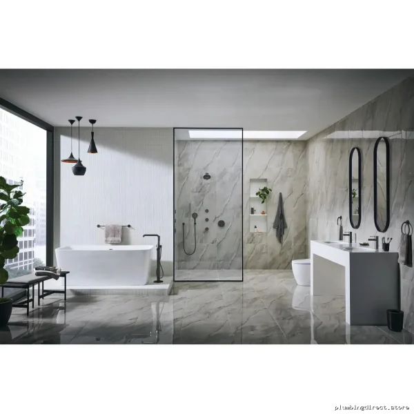 Grohe Matte Black Wall-Mounted Hand Shower Bracket – Modern Design - Image 2