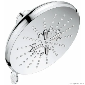Grohe Chrome 6.5 Inch 3-Spray SmartActive Rainfall Shower Head 26789000